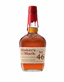Maker's 46 Bourbon Whisky with 4 Markham Marquis by Waterford Double Old Fashioned Glasses
