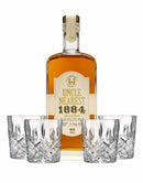 Uncle Nearest 1884 Small Batch Whiskey with 4 Markham Marquis by Waterford Double Old Fashioned Glasses