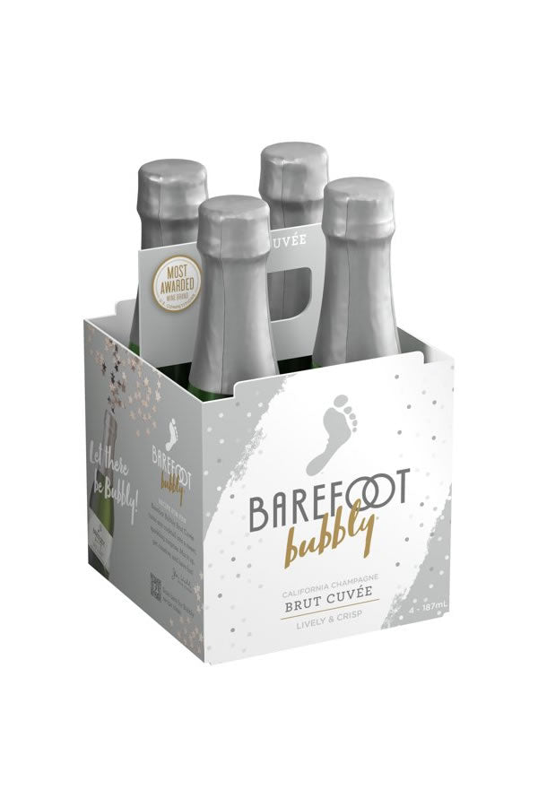 Barefoot Bubbly Brut 4PK 187ML