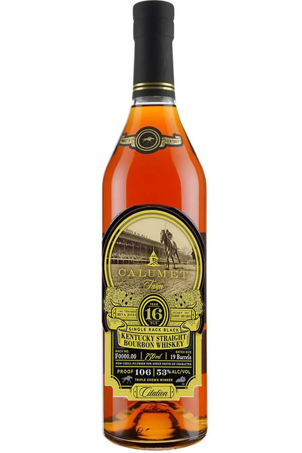 Calumet Farms Single Rack Black 16 Year Bourbon 75
