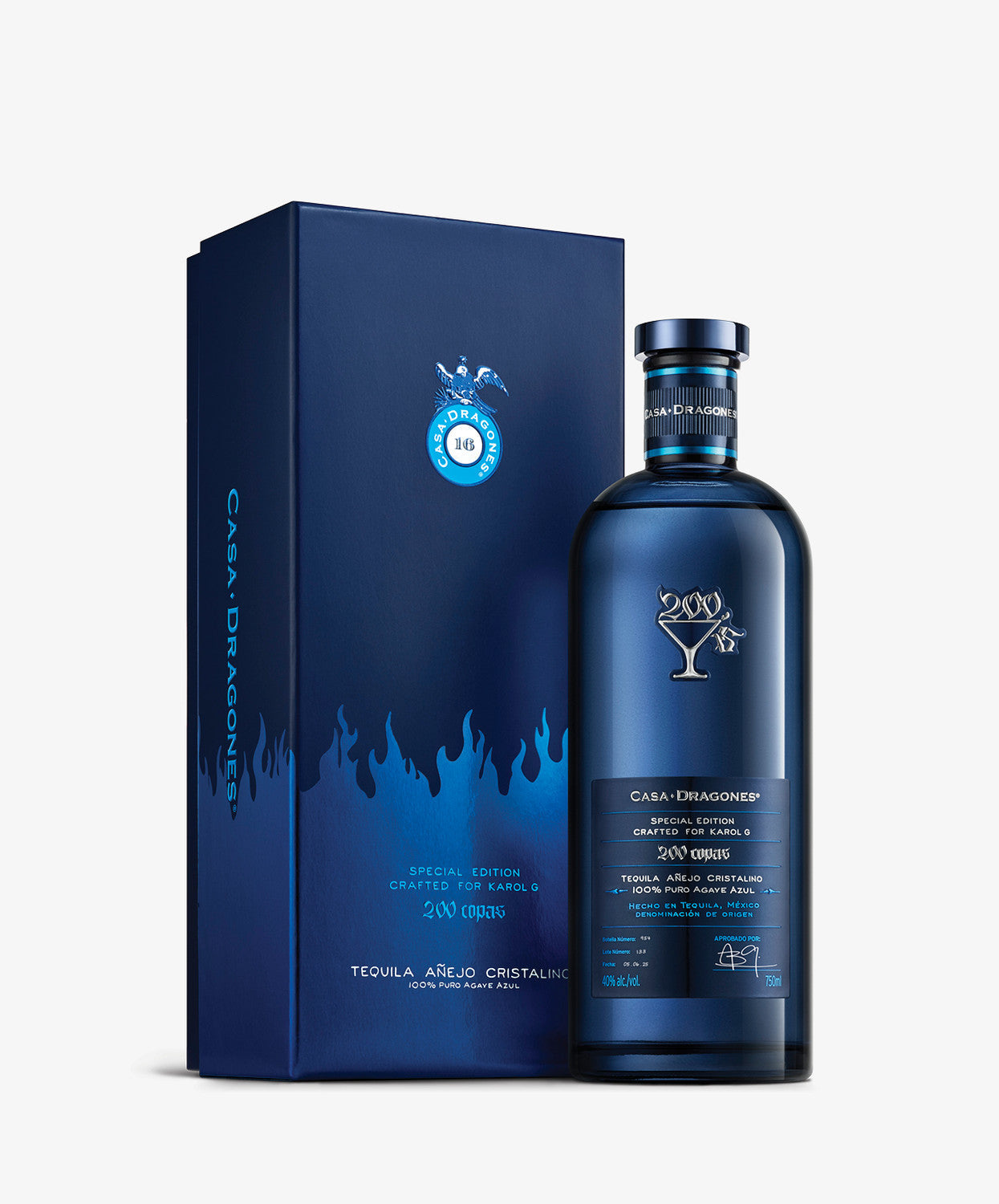 Casa Dragones x Karol G 200 Copas Cristalino 750ML