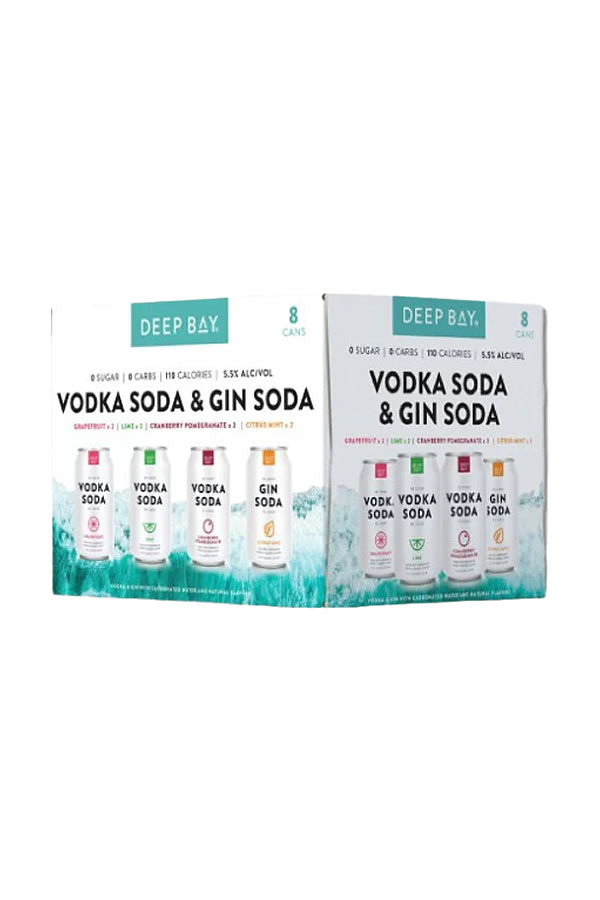 Deep Bay Vodka & Gin Soda Variety 8PK