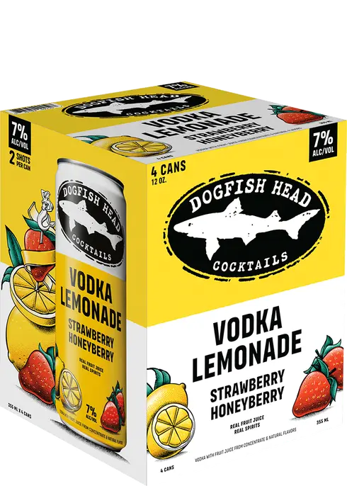 Dogfish Head Strawberry & Honey Berry Vodka Lemonade 4Pk