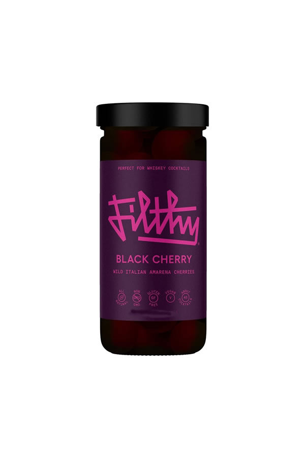 Filthy Black Amarena Cherries 8OZ