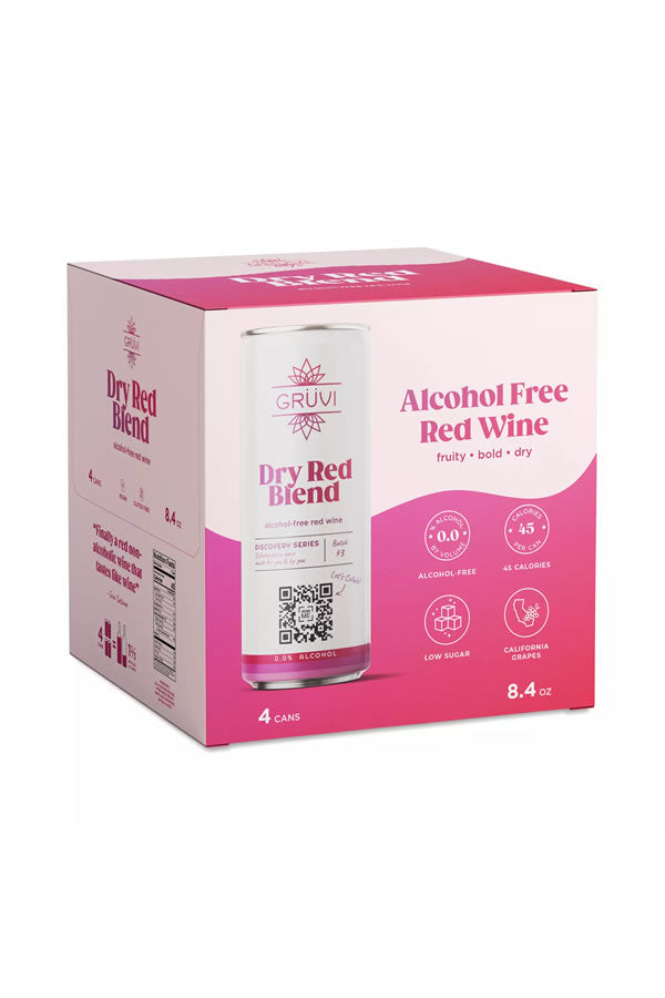 Gruvi Non Alcoholic Dry Red Blend 4PK Can