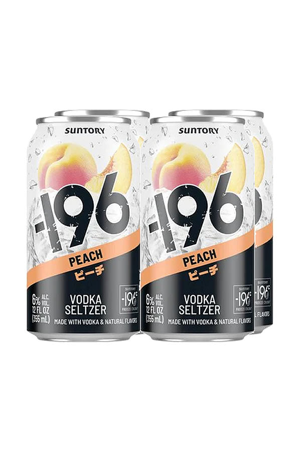 Minus 196 Peach Vodka Seltzer 4Pk