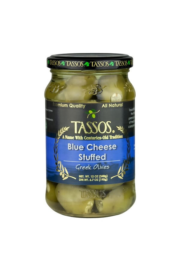 Tassos Blue Cheese Stuffed Olives 13OZ