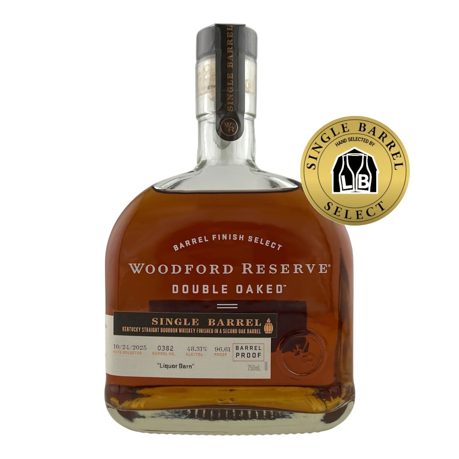 Woodford Reserve Liquor Barn Single Double Oaked Bourbon Barrel Proof 750ML