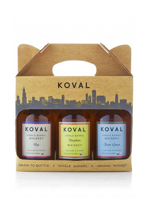 Koval 3-Pack (Rye/Bourbon/Four-Grain Whiskey)