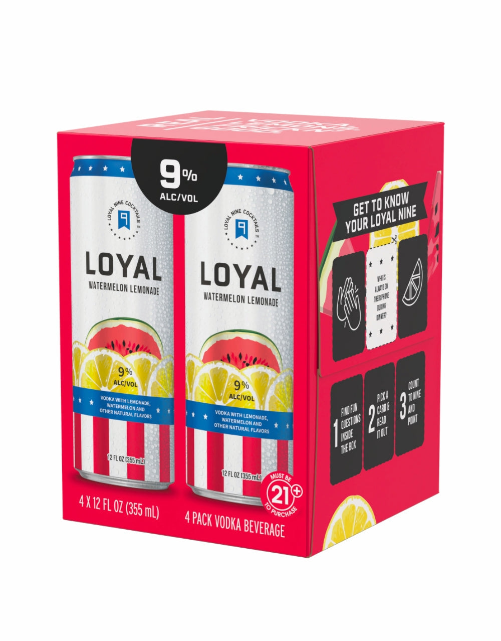 Loyal 9 Watermelon Lemonade Cocktail (12 Pack)