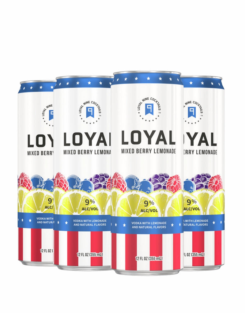 Loyal 9 Mixed Berry Lemonade Cocktail (12 Pack)