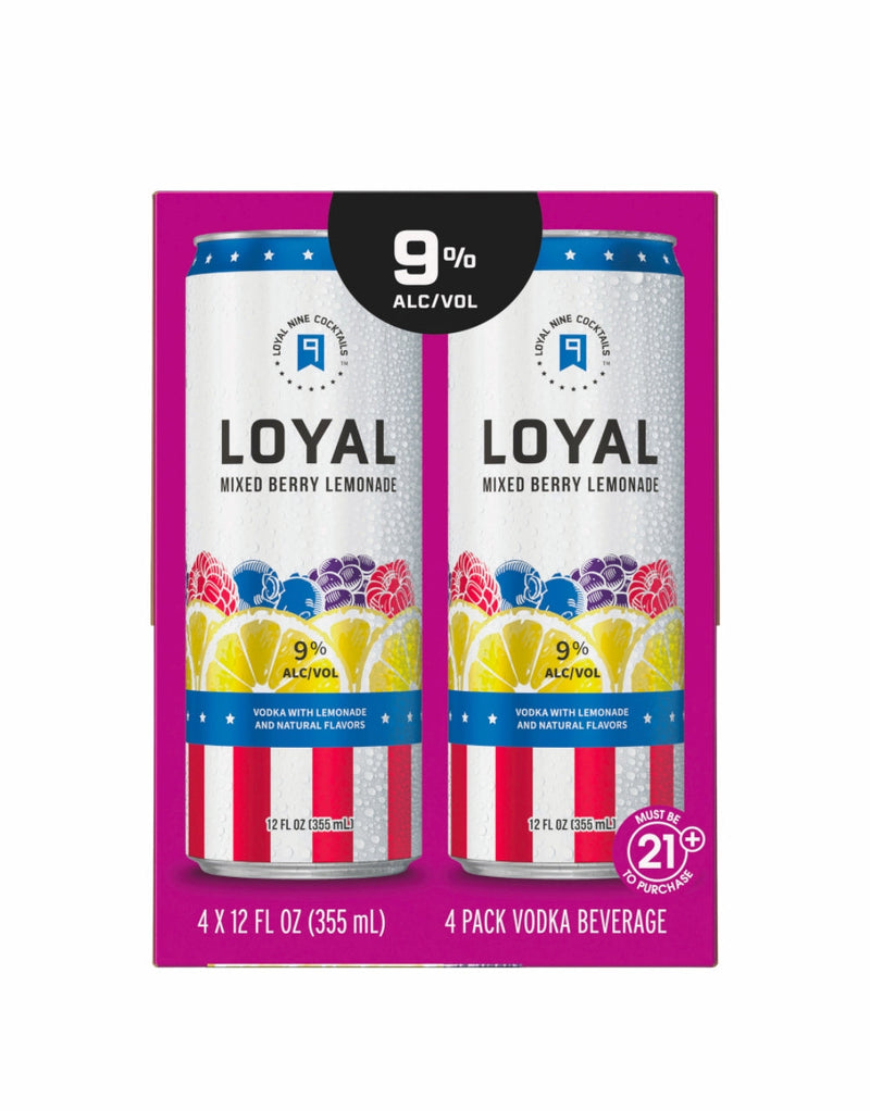 Loyal 9 Mixed Berry Lemonade Cocktail (12 Pack)