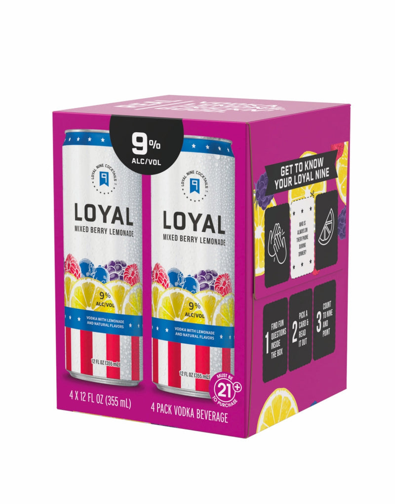 Loyal 9 Mixed Berry Lemonade Cocktail (12 Pack)