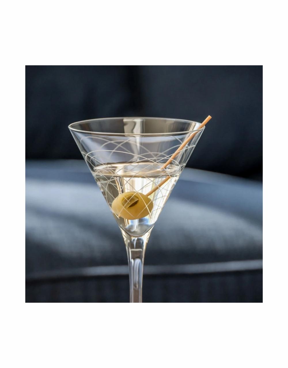 Rolf Glass Mid-Century Modern 7.5oz Martini (Set of 2)