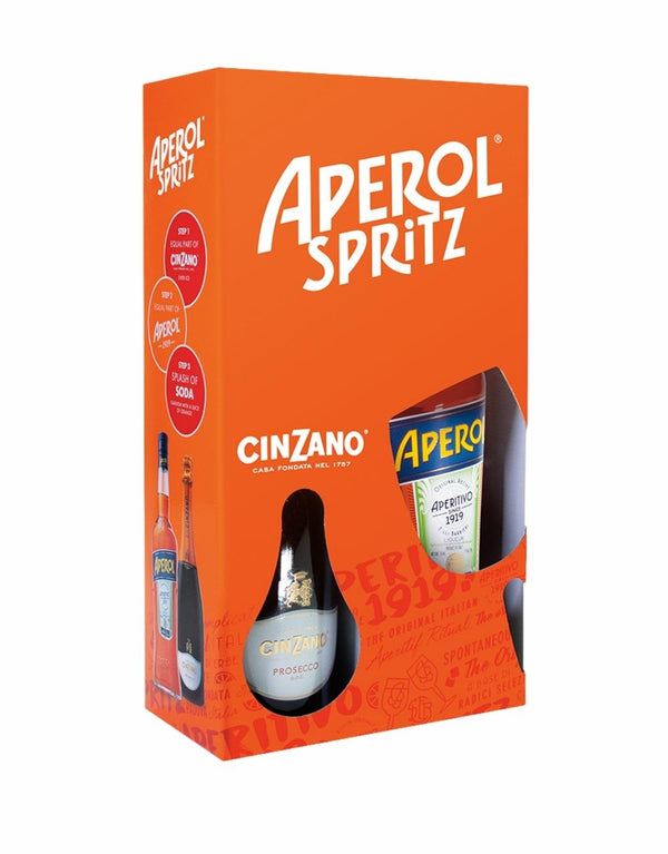 Aperol Spritz and Cinzano Sparkling Wine Prosecco