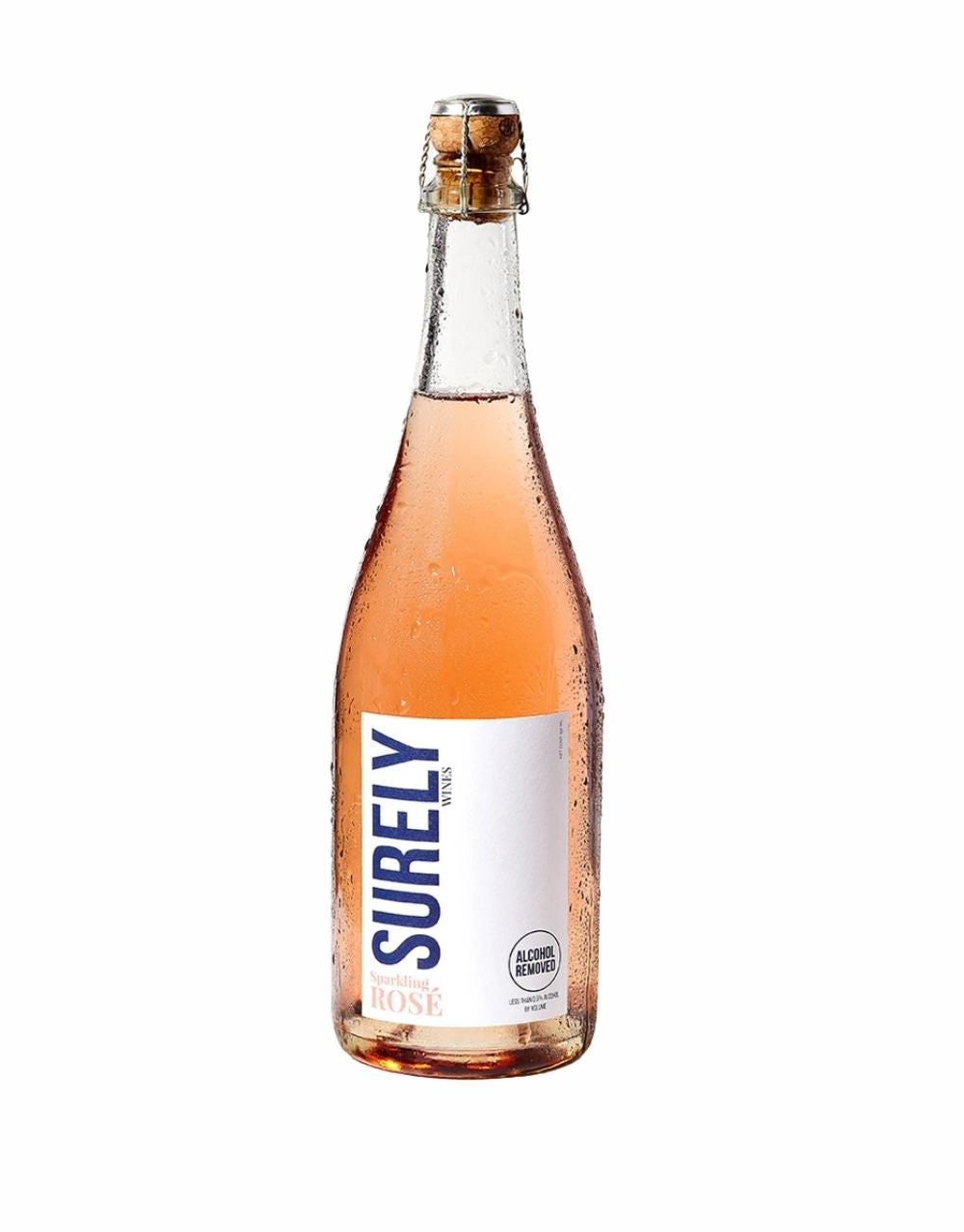Surely Wines Non-Alcoholic Sparkling Rosé with Sugarfina Watercolor 3 Piece Bento Box