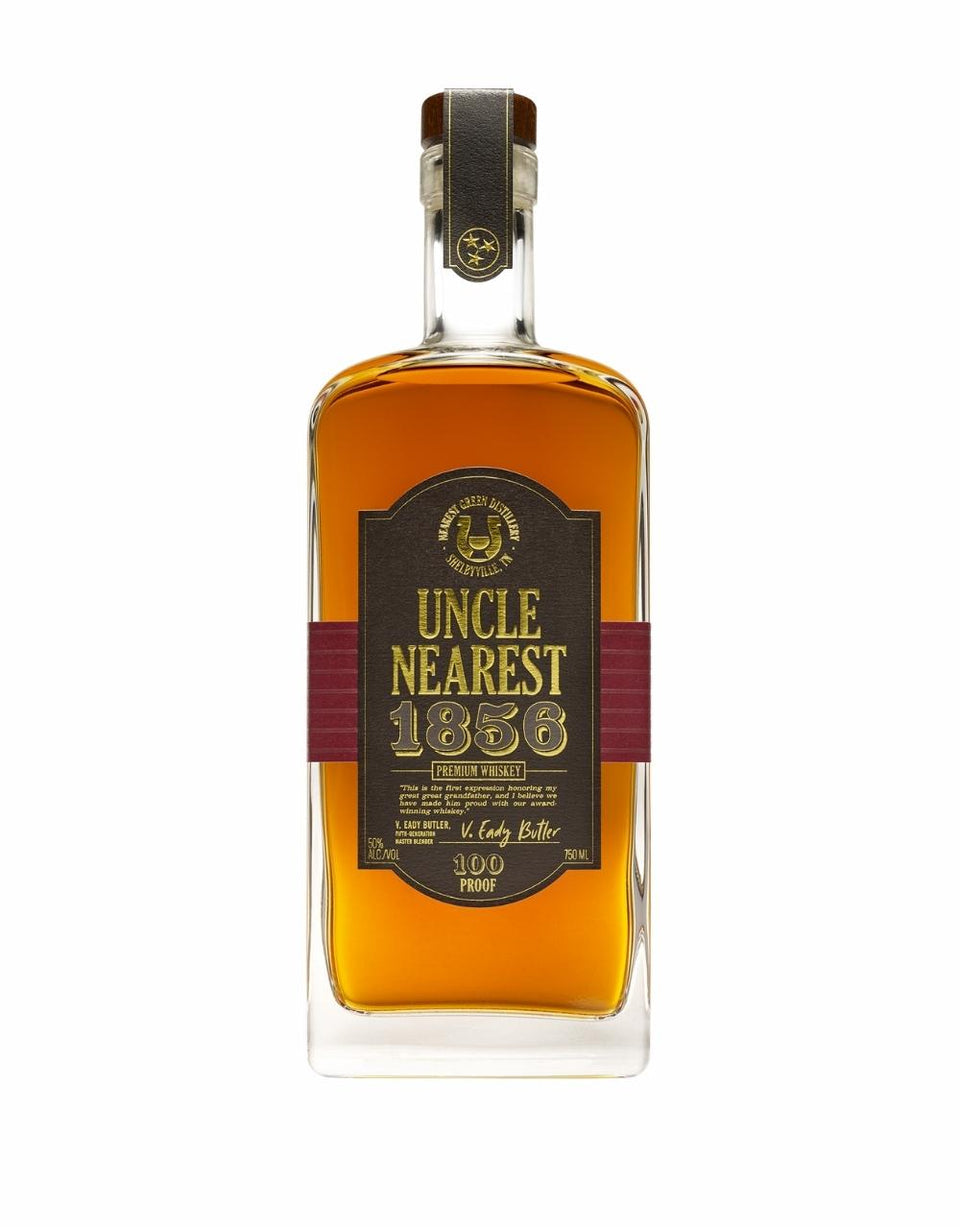 Uncle Nearest 1856 Premium Aged Whiskey with 4 Markham Marquis by Waterford Double Old Fashioned Glasses