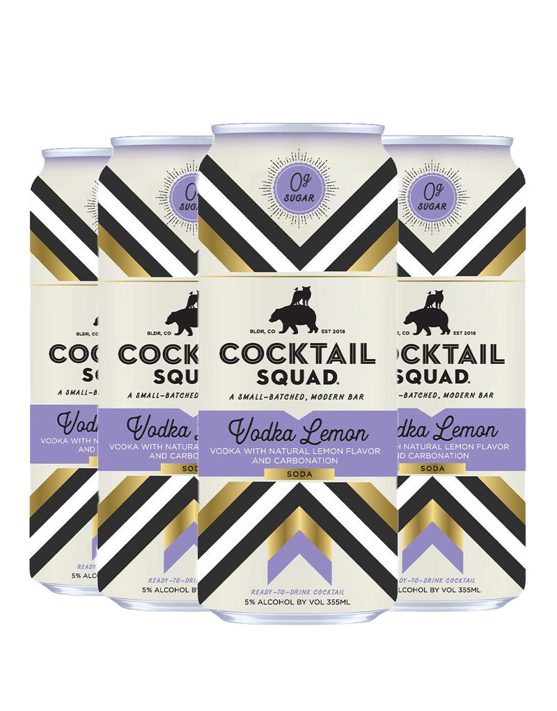 Cocktail Squad Vodka Lemon Soda (4 Pack)
