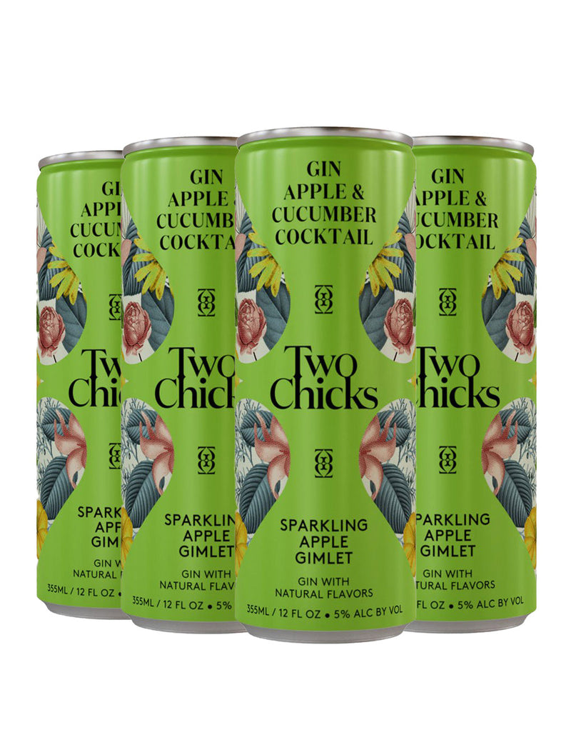 Two Chicks Cocktails Sparkling Apple Gimlet (4 Pack)