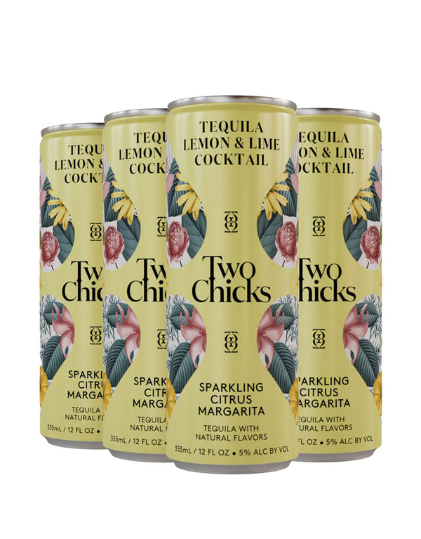 Two Chicks Cocktails Sparkling Citrus Margarita (4 Pack)