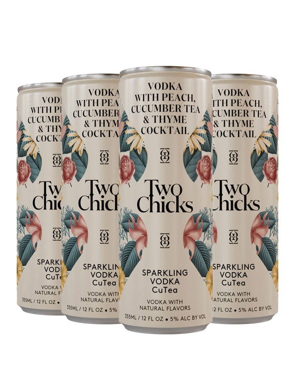 Two Chicks Cocktails Sparkling Vodka CuTea (4 Pack)