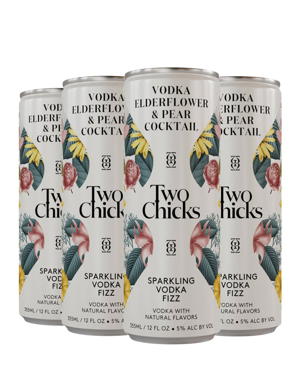 Two Chicks Cocktails Sparkling Vodka Fizz (4 Pack)