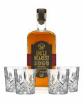 Uncle Nearest 1856 Premium Aged Whiskey with 4 Markham Marquis by Waterford Double Old Fashioned Glasses