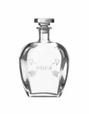 Rolf Glass HIS, HERS AND OURS WHISKEY DECANTER AND ROCKS GLASSES (Set of 3)