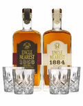 Uncle Nearest 1856 Premium Aged Whiskey & 1884 Small Batch Whiskey with 4 Markham Marquis by Waterford Double Old Fashioned Glasses