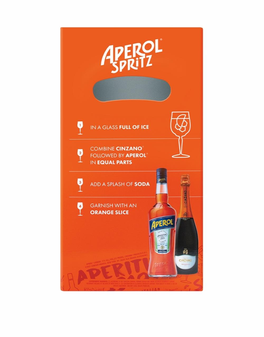 Aperol Spritz and Cinzano Sparkling Wine Prosecco