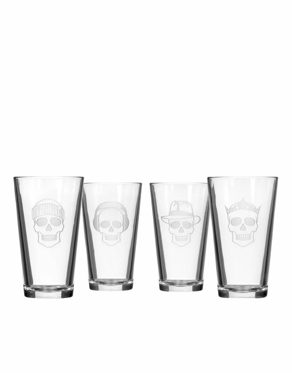 ROLF GLASS NUMBSKULLS 16OZ BEER PINT (Set of 4)