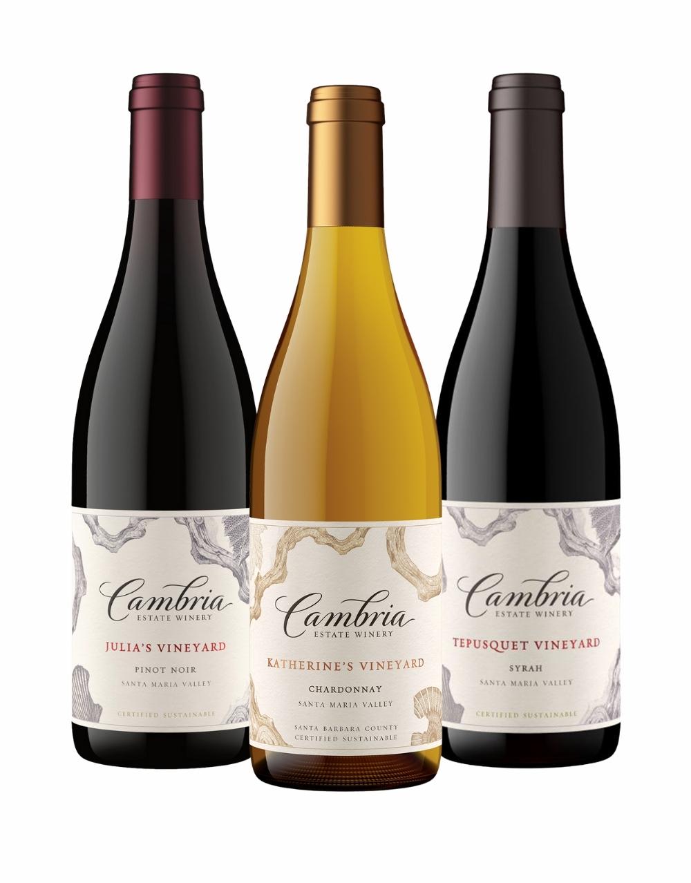 The Cambria Collection – Pinot Noir, Chardonnay, Syrah
