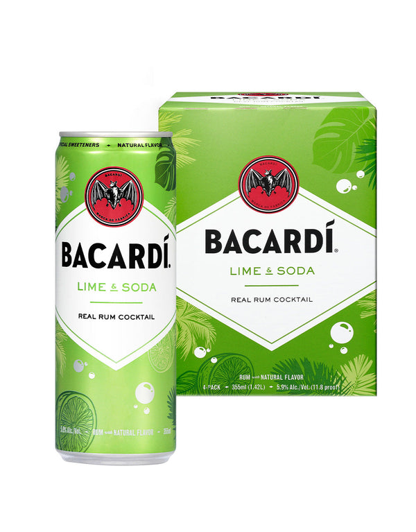 Bacardí Lime and Soda Cocktail (4 Pack)