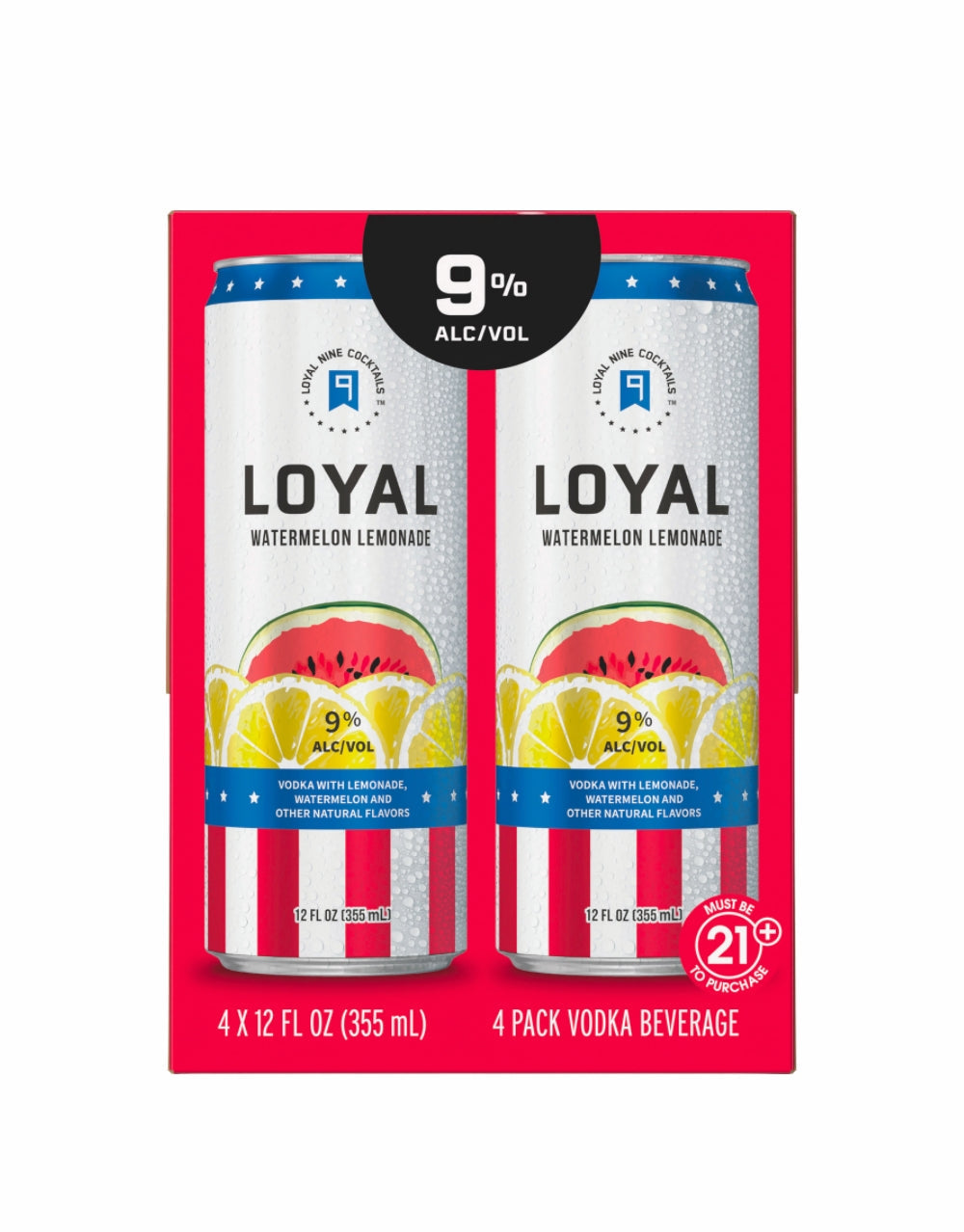 Loyal 9 Watermelon Lemonade Cocktail (24 Pack)