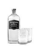 Aviation American Gin (375ml) with Rolf Aviation Gin Branded Glasses