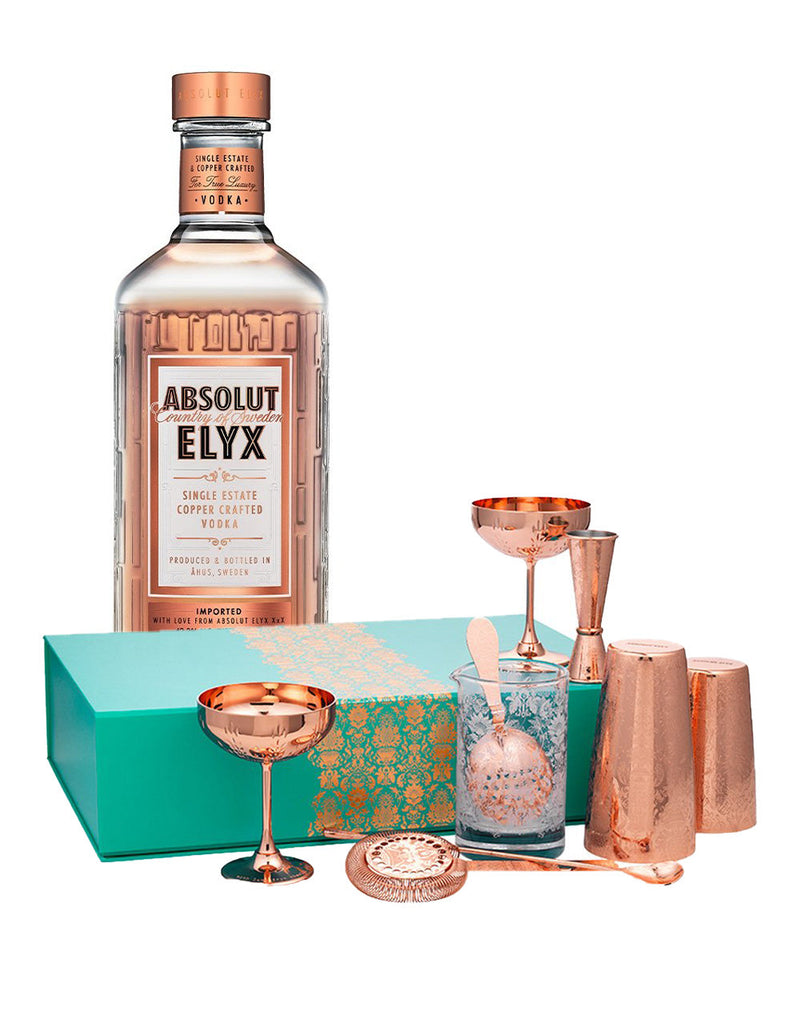 Absolut Elyx - Single Estate Handcrafted Vodka (750ml) with Elyx Deluxe Martini Gift Set