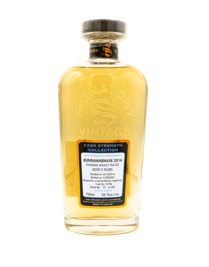 Signatory Single Cask Staoisha (heavily peated Bunnahabhain) 5 year (Cask