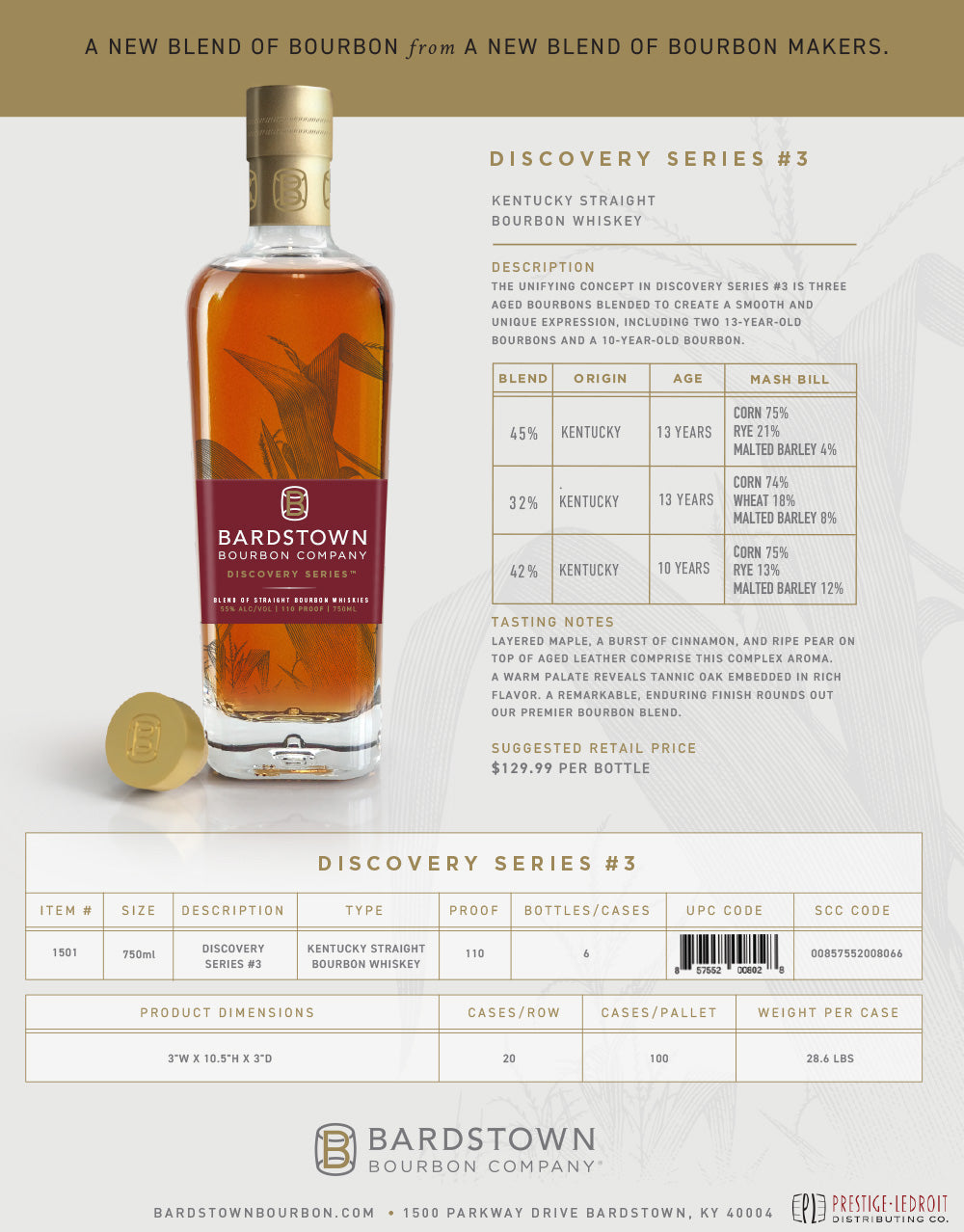 Bardstown Bourbon Company Discovery Series #3 Kentucky Straight Bourbon Whiskey
