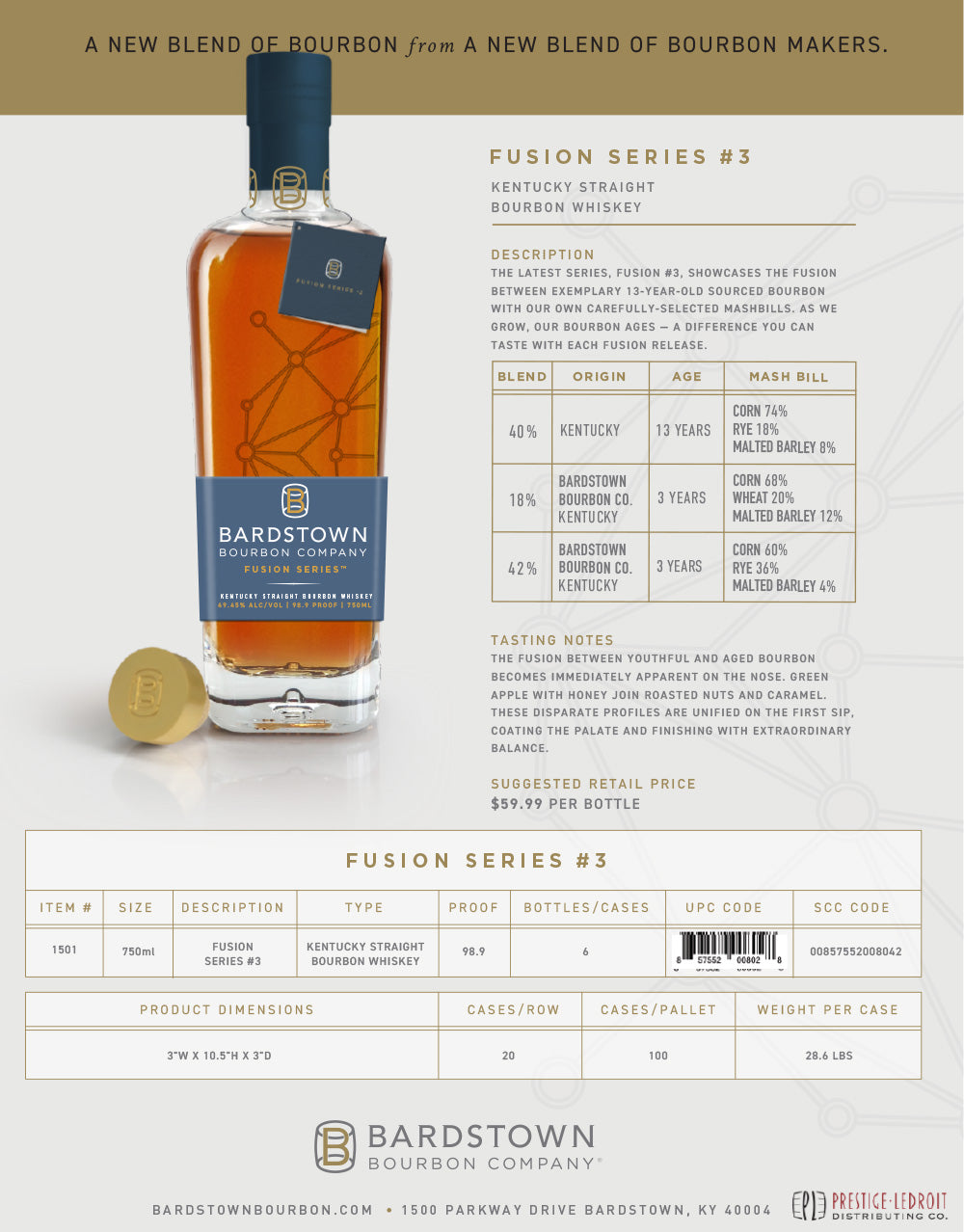 Bardstown Bourbon Company Fusion Series #3 Kentucky Straight Bourbon Whiskey