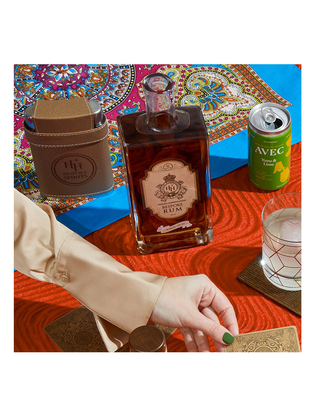 HH Bespoke Rum and HH Bespoke Gin with AVEC Ginger and AVEC Yuzu & Lime