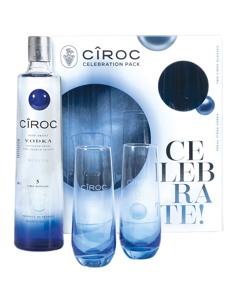 CÎROC Ultra-Premium Vodka with Two CÎROC Glasses