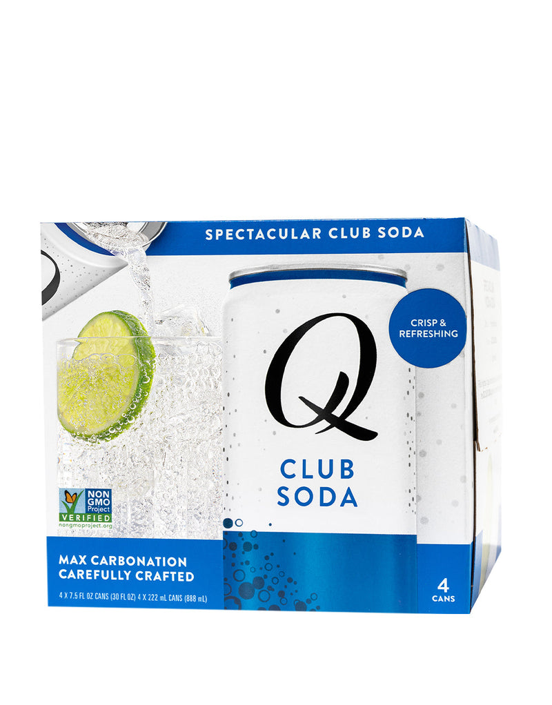 Q Club Soda 4 Pack Cans
