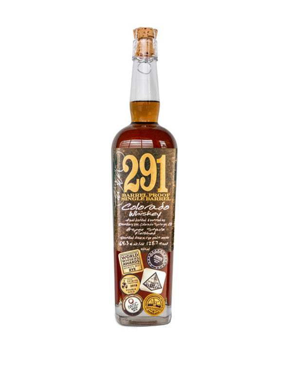 291 Colorado Whiskey, Finished with Aspen Wood Staves, Barrel Proof, Single Barrel