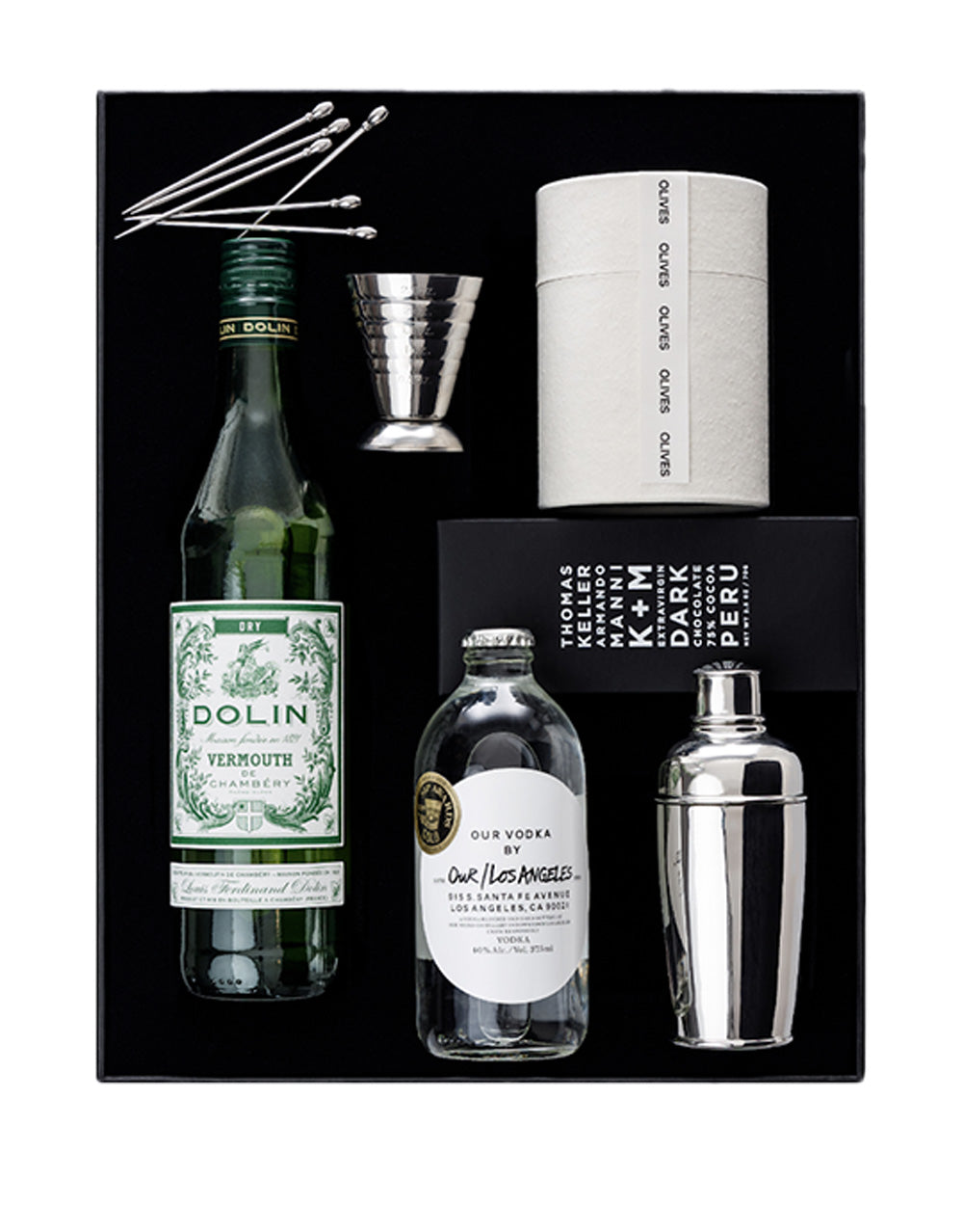 Dolin Vermouth De Chambery Dry Dirty Martini Set