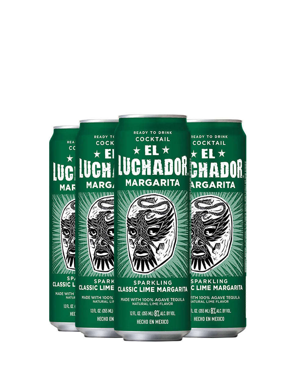 El Luchador Sparkling Classic Lime Margarita (24 Pack)