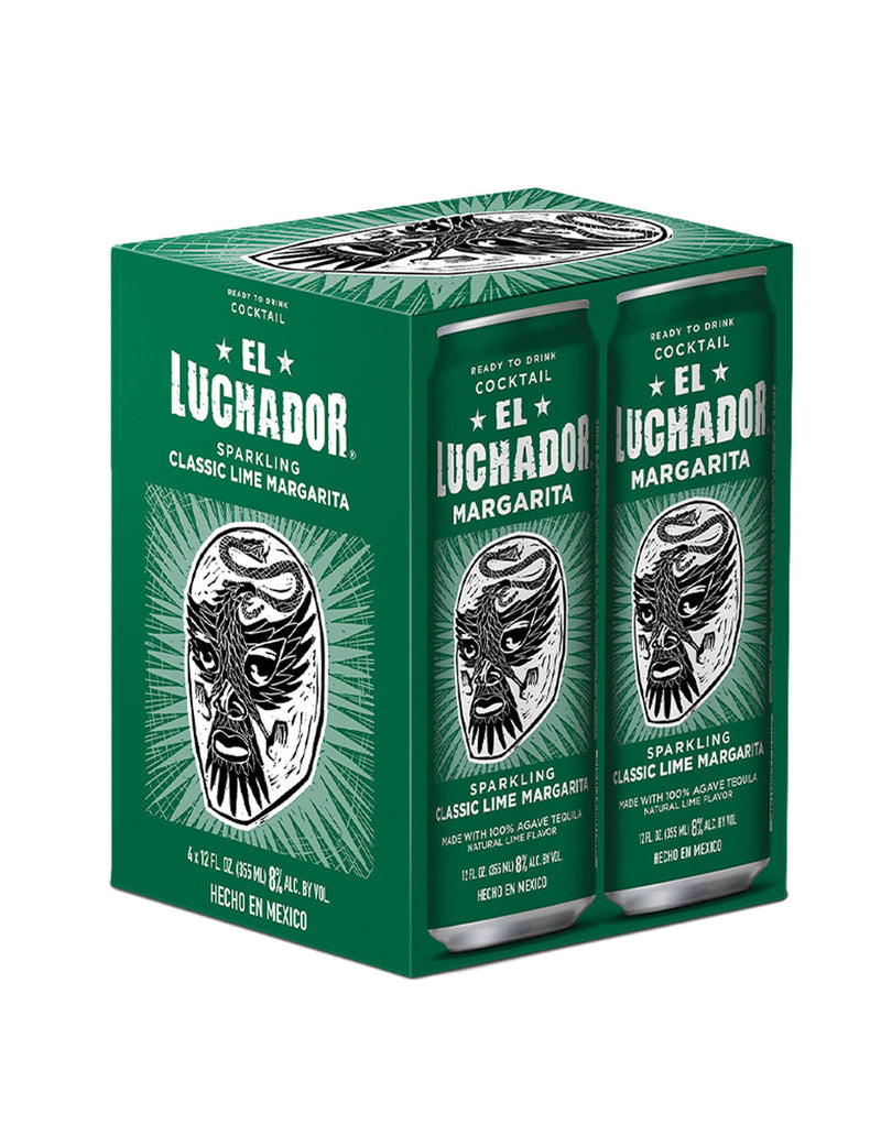 El Luchador Sparkling Classic Lime Margarita (4 Pack)