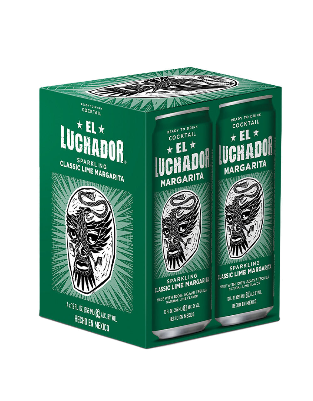 El Luchador Sparkling Classic Lime Margarita (24 Pack)