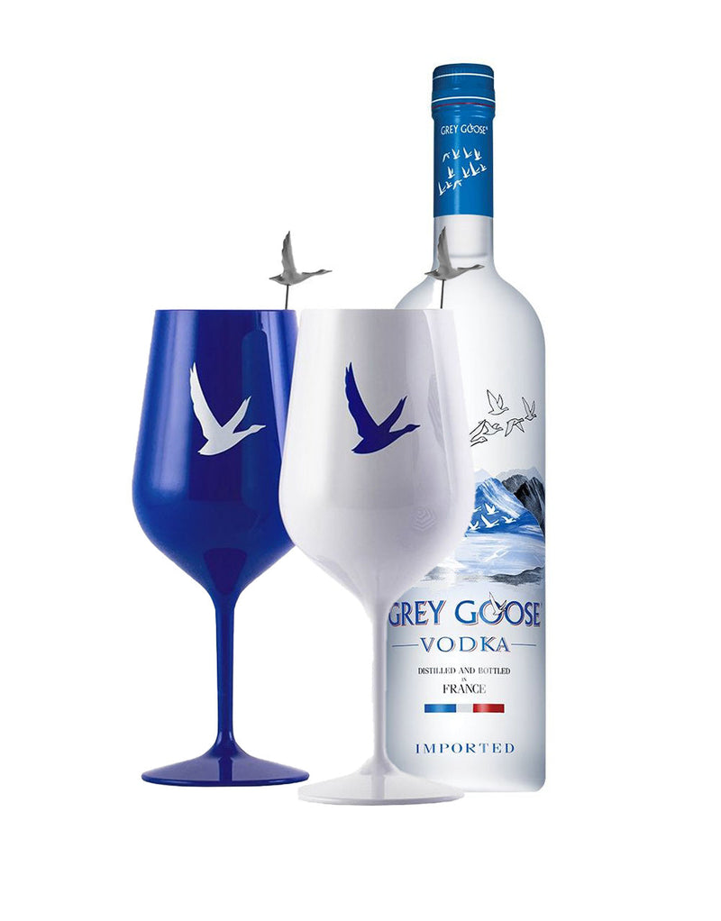 Grey Goose® Vodka with Grey Goose Acrylic Chalices (Set of 2)