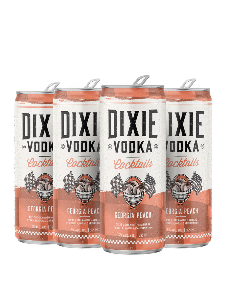Dixie Vodka Cocktails Georgia Peach (4 Pack)