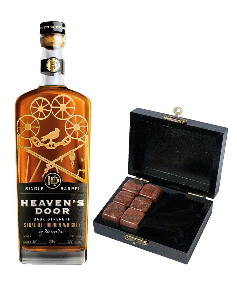 Heaven's Door Cask Strength Straight Bourbon by ReserveBar (Limited Edition) and Heaven’s Door Whiskey Stones